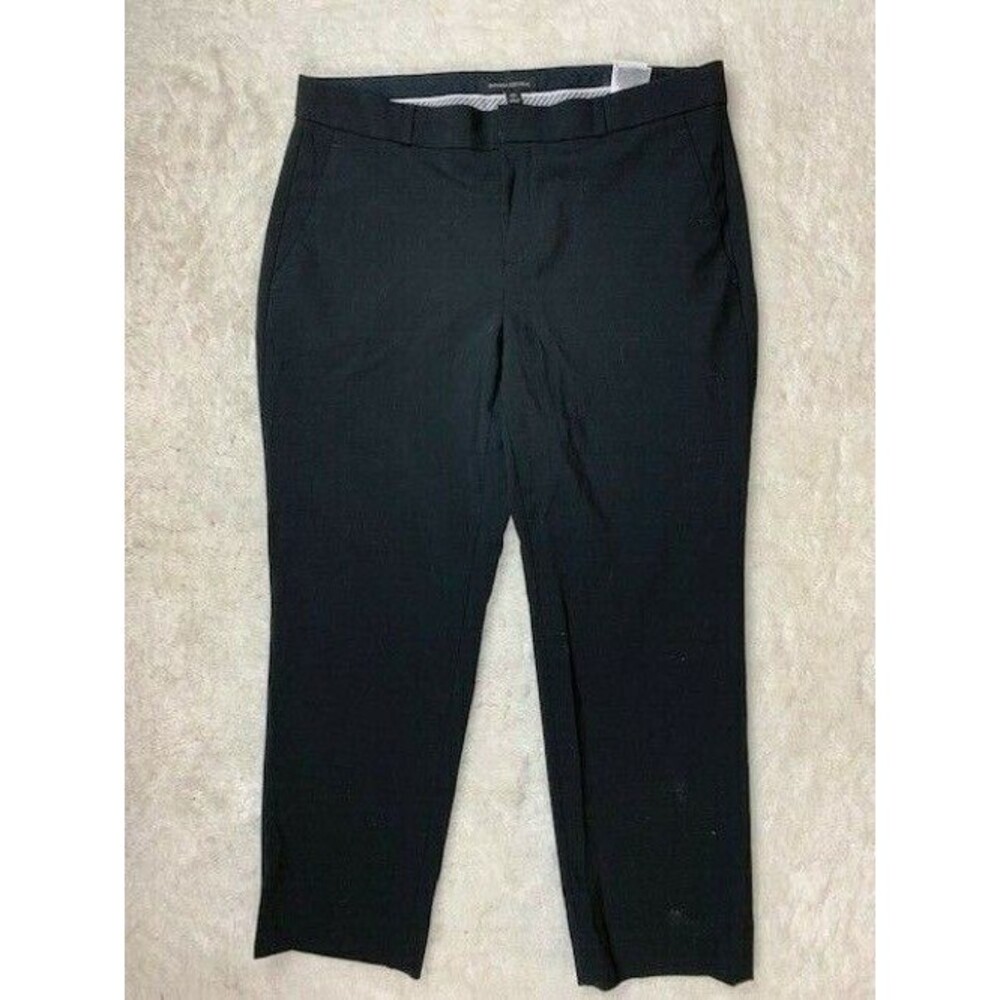Banana Republic Size 6 s Womens Dress Pants Black Stretch Straight Mid Rise